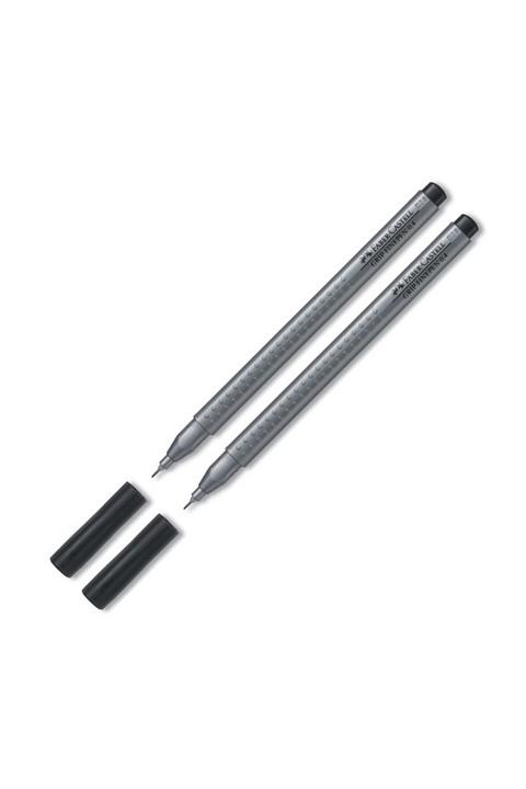 Faber Castell Faber Grip Finepen 0.4 Mm Keçe Kalem Siyah (5020151699) 2 Li Paket