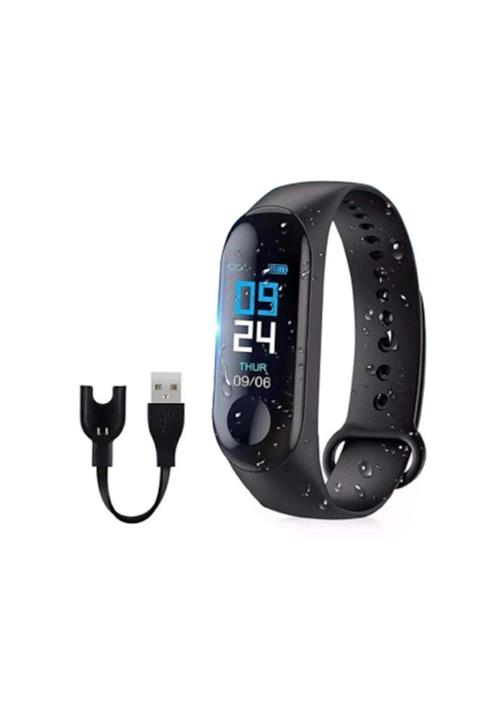 SmartWatch M3 Akıllı Bileklik Nabız Tansiyon Ölçer Akıllı Saat Siyah