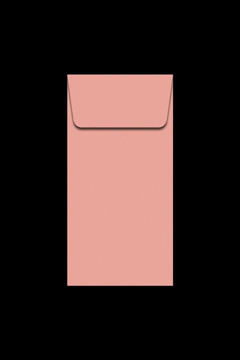 Dekorden Pembe Kapaklı Lüx Davetiye Zarfı (200 gr)11x22 cm  100 Adet