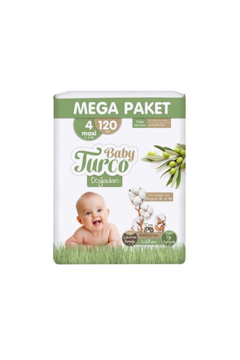 Baby Turco Doğadan Mega Paket 4 Numara 120 Li