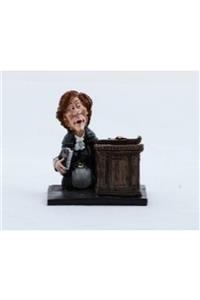 Mukemel Kart Holder Heykeli Biblolu Kadın Avukat ( Lady Lawyer With Card Holder Statue Trinket )