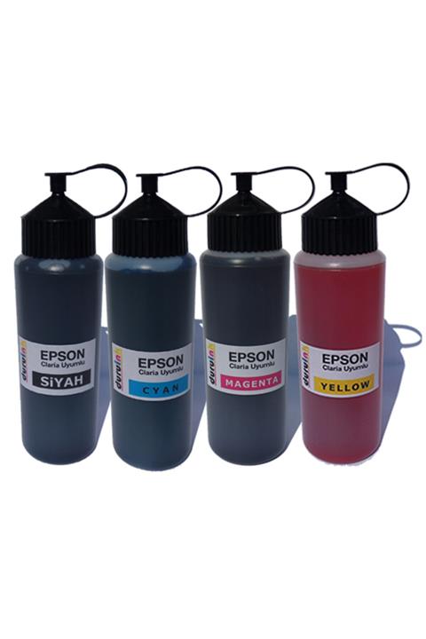 Duruink Epson L3151 L3070 L4150 4x500ml Mürekkep Seti Duruınk 4 Renk Kartuş Dolum Mürekkebi