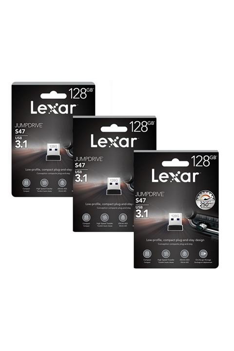 Lexar 128 Gb Jumpdrive S47 Usb 3.1 Flash Bellek 3lü Paket