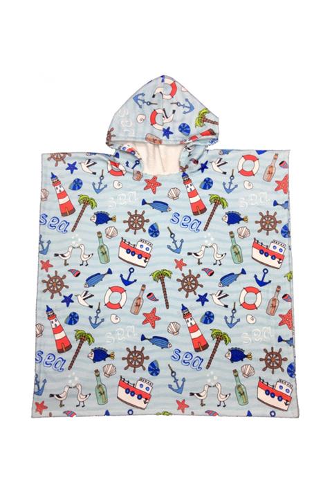 MoveBeach Çocuk Mavi Panço 8-12 Yaş