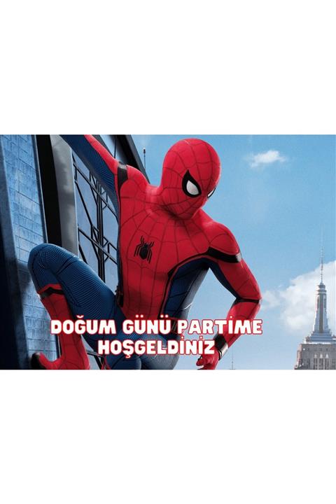 Parti Seza Spiderman 50*35 Cm Bıranda Iyiki Doğdun Afişi