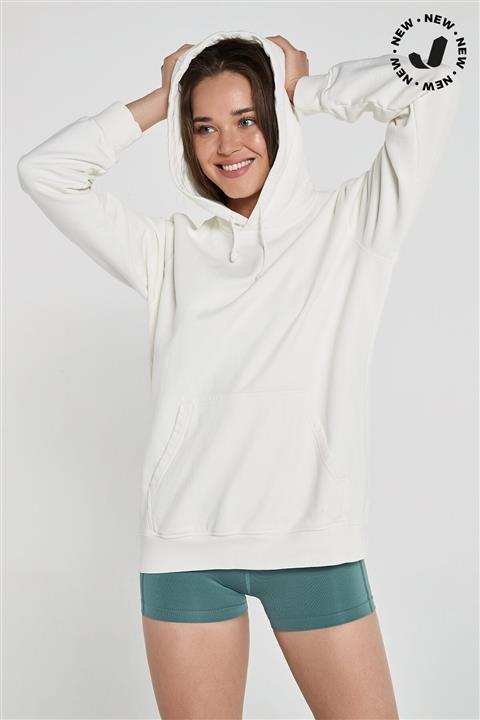 Jerf Lydney Kadın Kapüşonlu Sweatshirt Krem