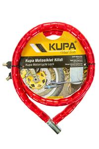 Kupa Motosiklet Ve Bisiklet Kilidi 22 Mm X 150 Cm Kırmızı