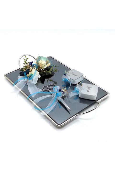 Lora Davet Nişan Tepsisi - Gümüş 54034