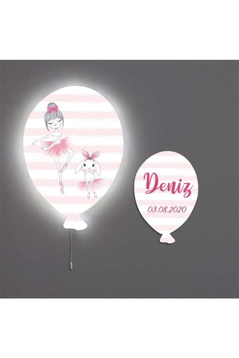 instababyrooms Balerin Kız Ve Tavşan Şeker Balon Aydınlatma