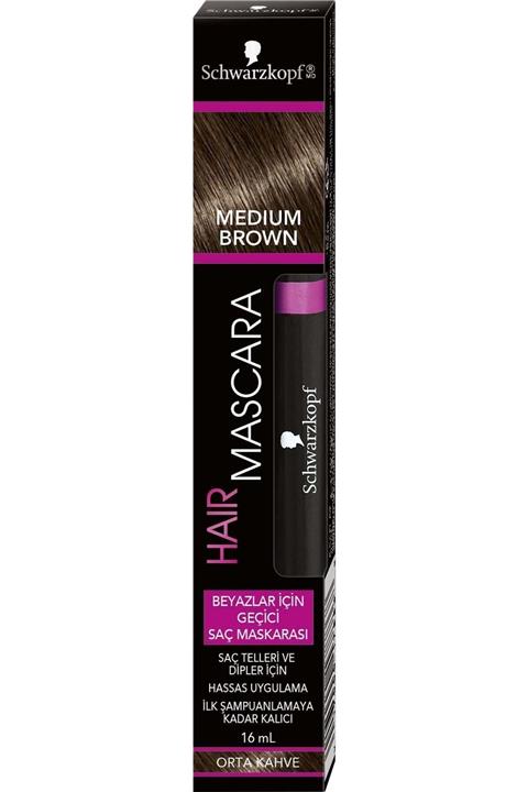 SCHWARZKOPF HAIR MASCARA Schwarzkopf Saç Maskarası Siyah Orta Kahve