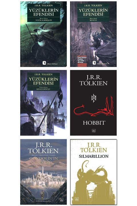 Betonsu Tasarım J.r.r. Tolkien 6 Kitap ( Yüzüklerin Efendisi 3 Kitap + Hobbit + Gondolin'in Düşüşü + Silmarillion)