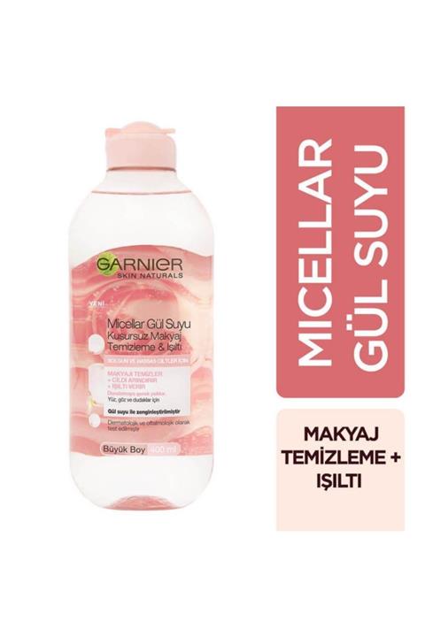 Garnier Micellar Gül Suyu Kusursuz Makyaj Temizleme & Işıltı 400 Ml