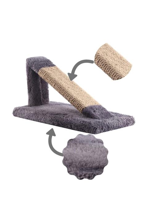 BYPET Antrasit Kedi Tırmalama Rampası Peluş