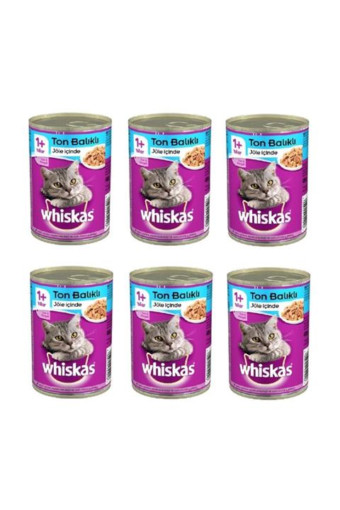 Whiskas Jöle Içinde Ton Balıklı Kedi Konservesi 400 Gr * 6 Adet