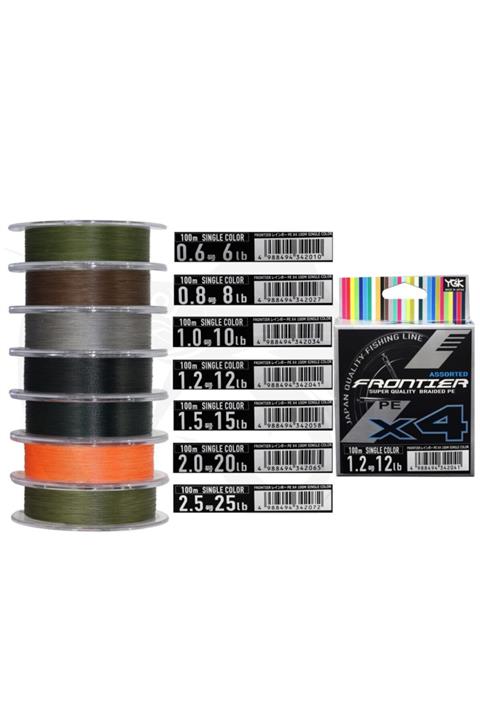 ALKOÇ BALIK AV MARKET Assorted Frontier Pe X4 Single Color 100 Mt Misina