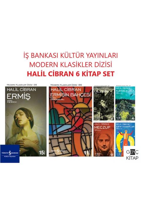 İş Bankası Kültür Yayınları Iş Bankası Halil Cibran 6 Kitap Set Modern Klasikler Dizisi Ermiş-ermişin Bahçeis-gezgin-meczup