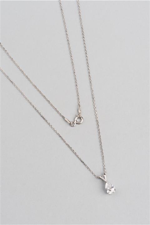 So CHIC... Damla Taşlı Rodyum Kaplama Gümüş Kolye