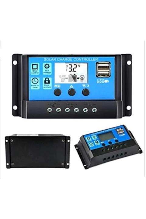 MEXXSUN Kontrol Cihazı Ekranlı Solar Şarj Güneş Paneli 10ah Regülatör