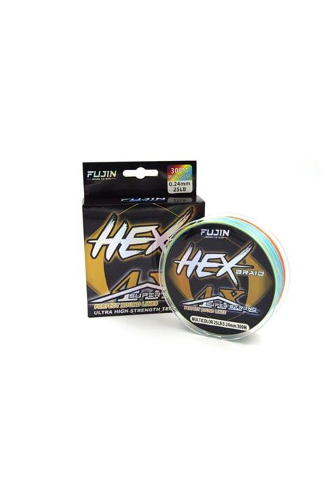 Fujin Hex Braid 4x 300mt Multicolor Pe Ip Misina