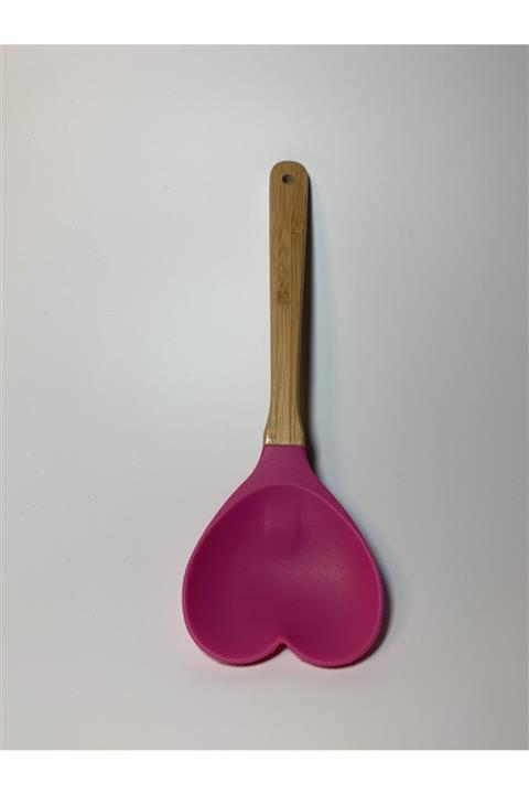 ACAR HOME Kalp Şekilli Silikon Spatula Mor