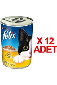 FELIX Tavuklu Konserve Kedi Mamasi 400 Gr X 12 Adet