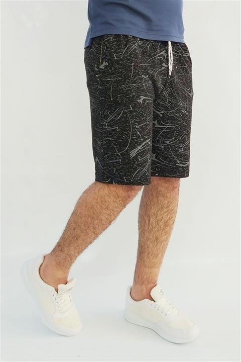 MTSTİL Unisex Gri Desenli Şort