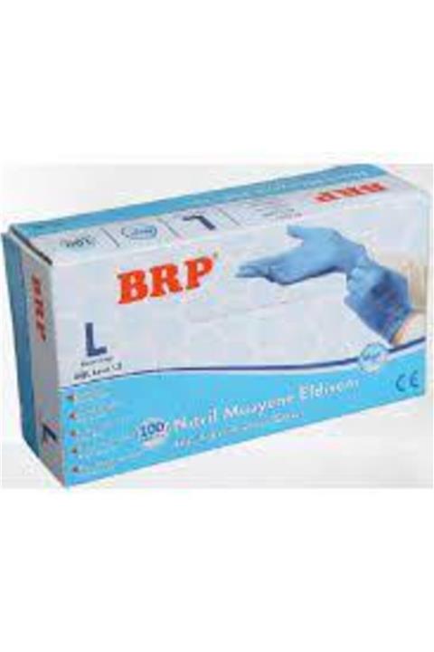 BRP Mavi Nitril Eldiven Large 100'lü
