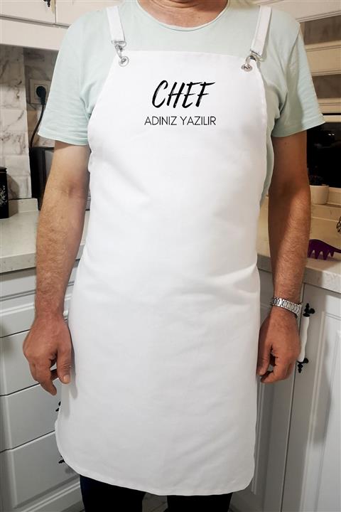Mutfakta Moda Özel Mutfak Aşçı Önlüğü / Özel Su Ve Leke Tutmaz Kumaş Profesyonel Master Chef Önlüğü Beyaz