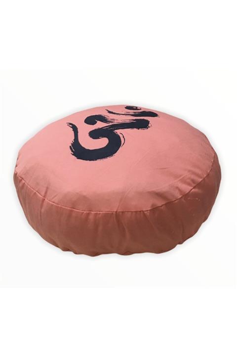 REMEGE Turuncu Ohm Baskılı Yoga Meditasyon Minderi