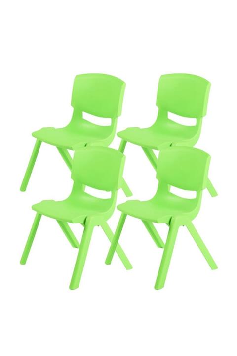 Fiore Büyük Şirin Çocuk Sandalyesi Açık Yeşil 4lü Paket