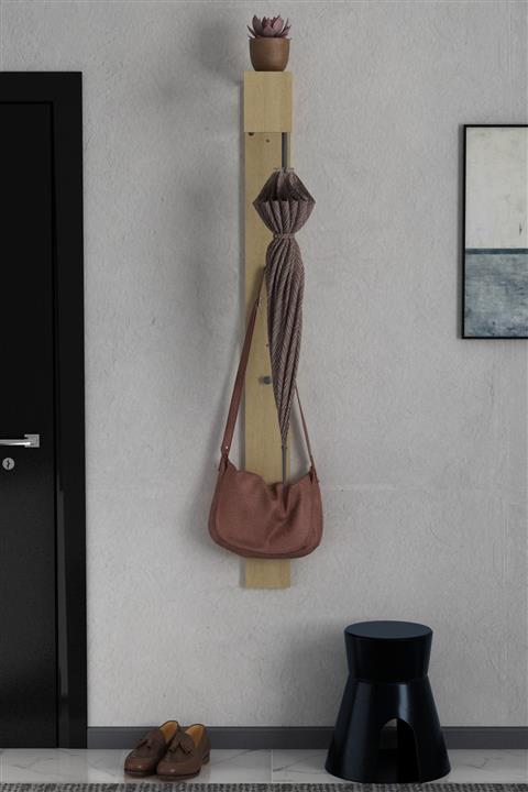 Sanal Mobilya Ervan Duvara Monte Askılık Karina Meşe