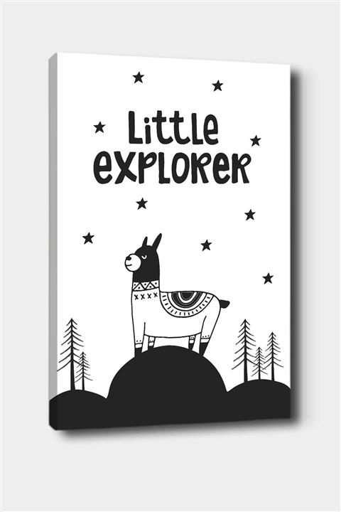 Else Halı Else Little Explorer Lama Iskandinav Desenli Dekoratif Çocuk Bebek Odası Kanvas Tablo 50x70 Cm