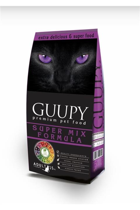 GUUPY Mix Karışık Yetişkin Kedi Maması 15 Kg