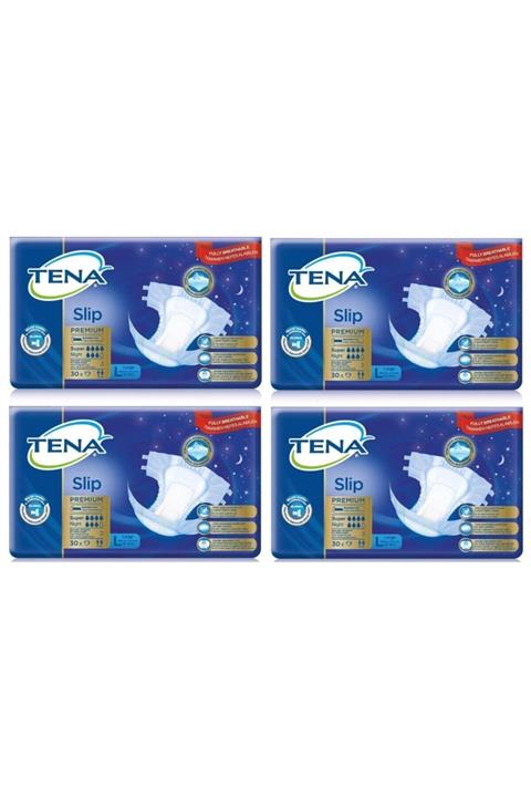 TENA Premium Super Night Ekstra Emici Belbantlı Hasta Bezi 120 Adet Large