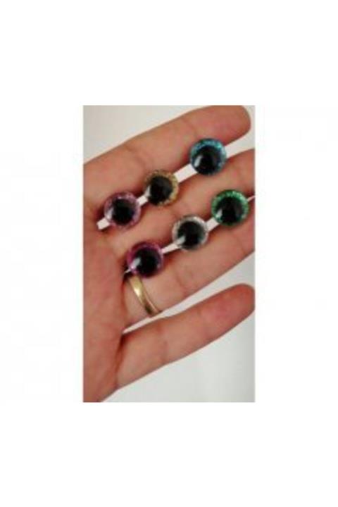 Lotushobievi 12 Mm Simli Göz 6 Çift