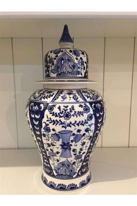 Dekordan House Bleu Blanc Küp