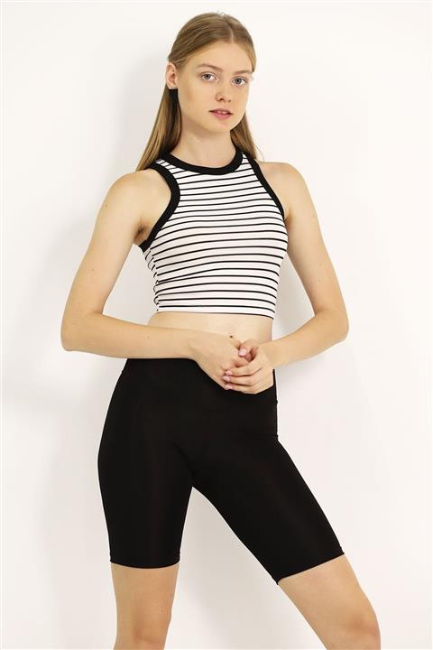 GABRİA Çizgili Crop Atlet