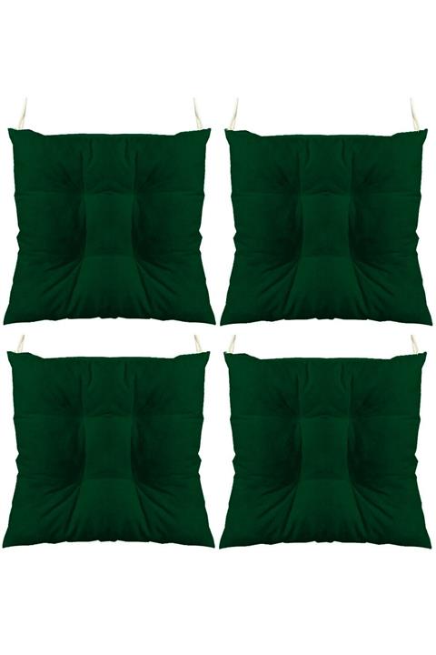 Textilla Zümrüt Yeşili Pofidik Minder 4'lü Set