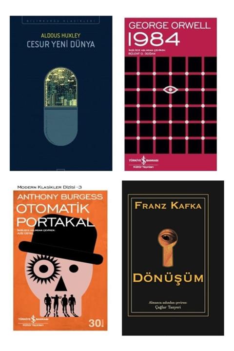 İş Bankası Kültür Yayınları En Çok Okunan 4 Klasik Kitap-1984-dönüşüm-cesur Yeni Dünya-otomatik Portakal-george Orwell