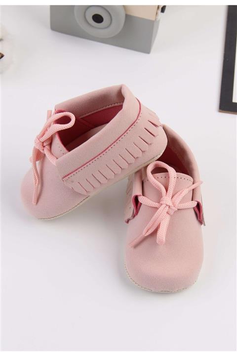 Mini Ropa Love Bobux Pembe Püsküllü Bebek Ayakkabı Patik