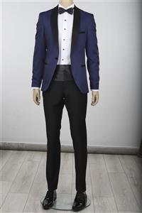 neowit Erkek Lacivert Slim Fit Smokin Damatlık