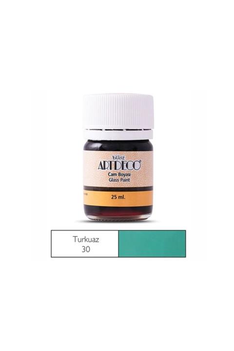 Amos Artdeco 25ml Turkuaz Cam Boyası 30a-30