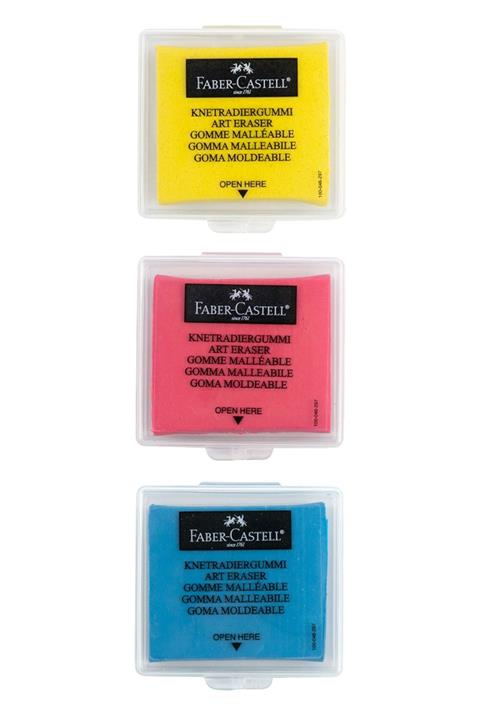 Faber Castell Plastik Kılıflı Hamur Silgi 3 Renk