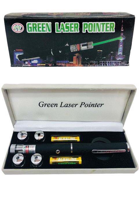 Medska Pilli Yeşil Lazer 5 Başlı Pointer Avcılık Kamp Doğa Spor Haberleşme 5 Km