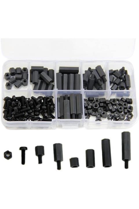 WOZLO M3 Plastik Distans Spacer Vida Somun Set - Kutulu - Karışık