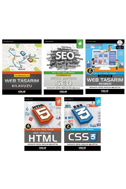 Kodlab Yayın Dağıtım Hızlı Ve Kolay Web Tasarım Seti 3 (5 Kitap Takım)