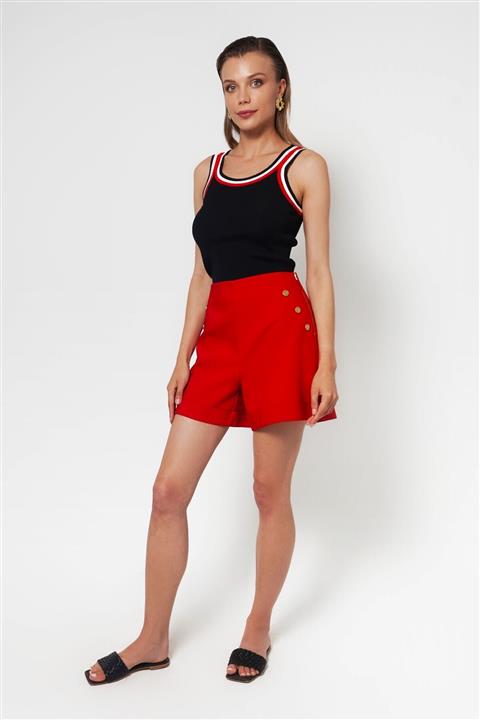 Ashleys Borex Siyah Yakası Şerit Detaylı Triko Atlet