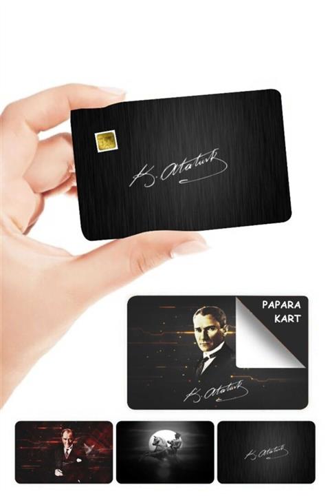 MARSİLYA Atatürk Papara Kart Kaplama Sticker 4 Adet