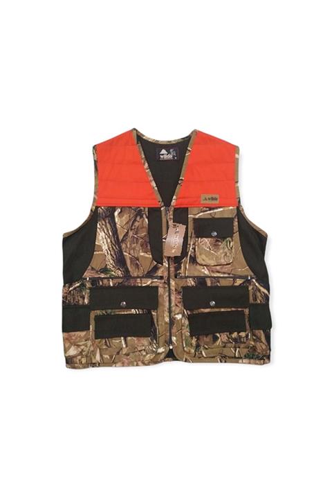 Avcı Wilds Turuncu Omuz Orman Desenli Yeleği S Beden
