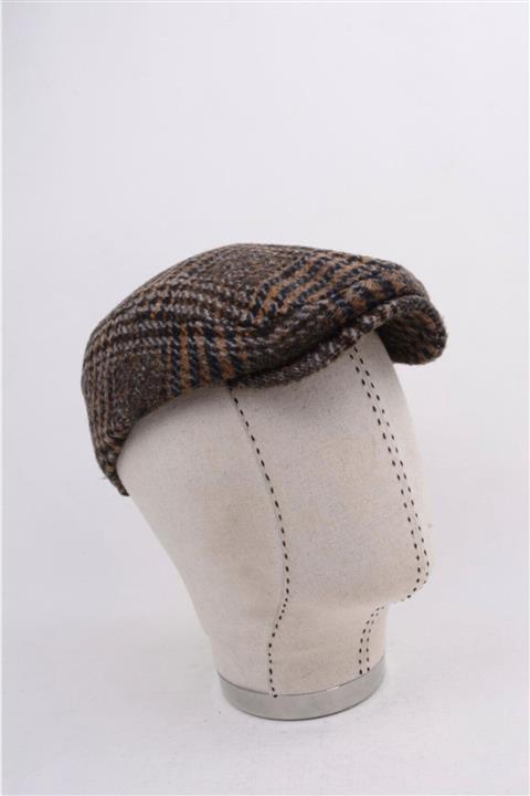 mercantoptan Erkek Ekoseli Şapka Yün London Kasket